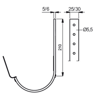 Крюк желоба K21 150/100 015
